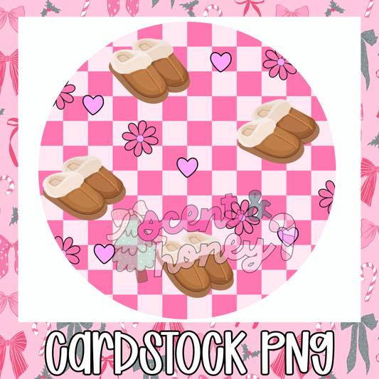 Cozy Girly Pattern Cardstock PNG