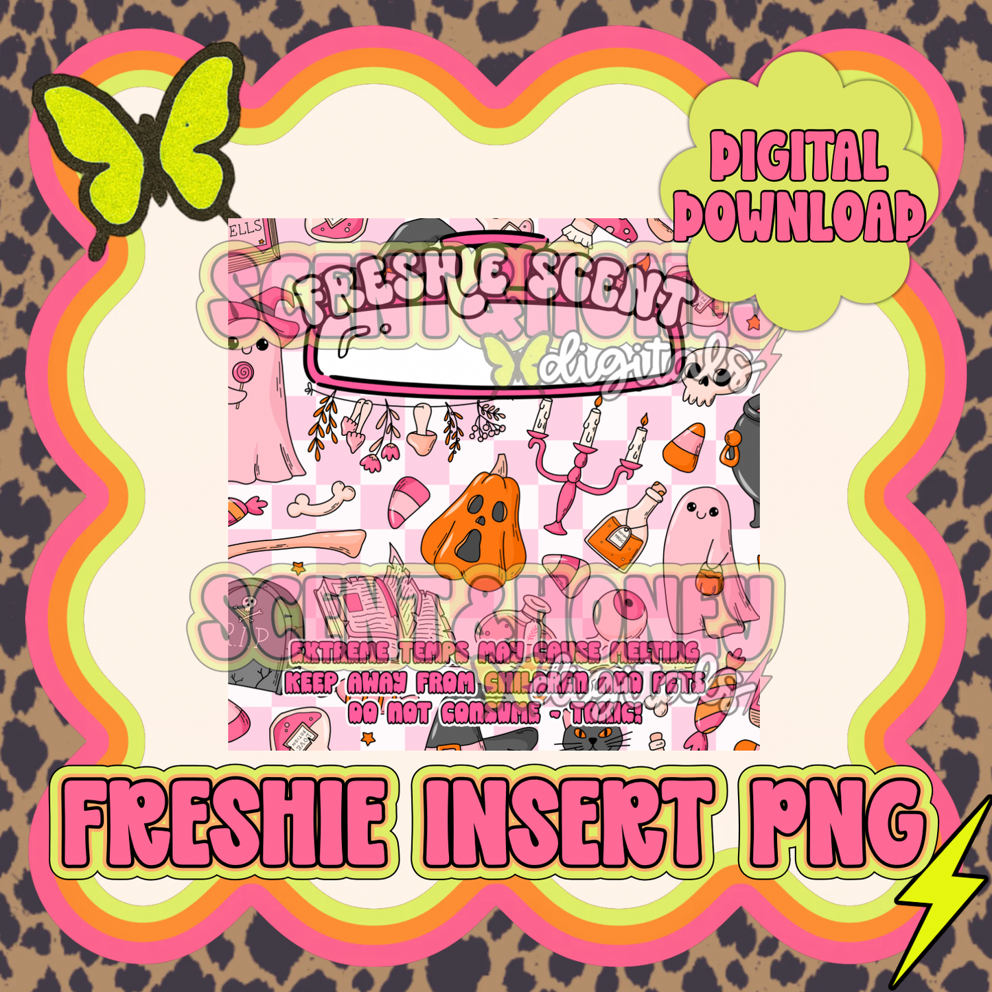 Pink Halloween Freshie Insert
