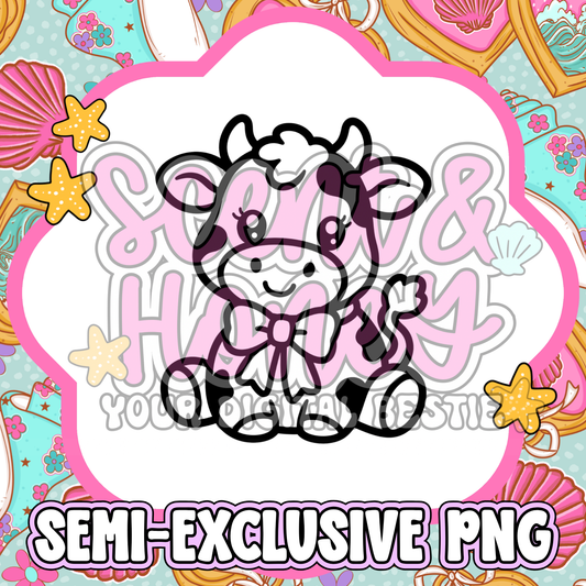**SEMI-EXCLUSIVE** Basic Bow Cow PNG