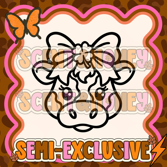 **SEMI-EXCLUSIVE** Cow with Clover Bow PNG