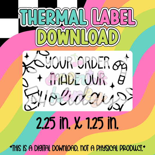 Holiday Thermal Label