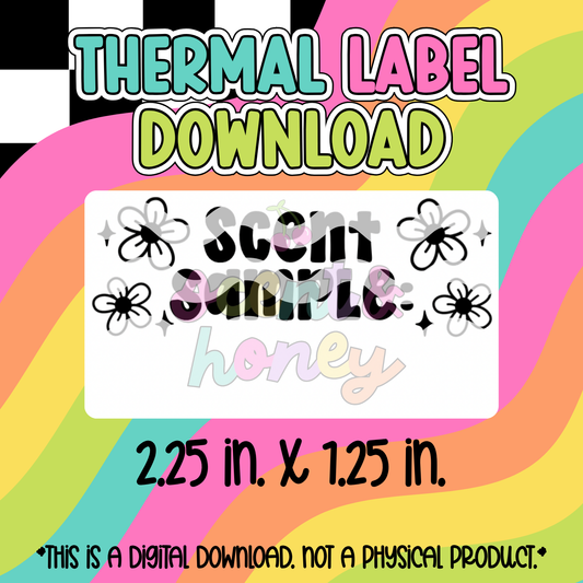 Scent Sample (flowers) Thermal Label