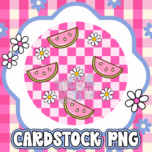 Watermelon Pattern Cardstock PNG