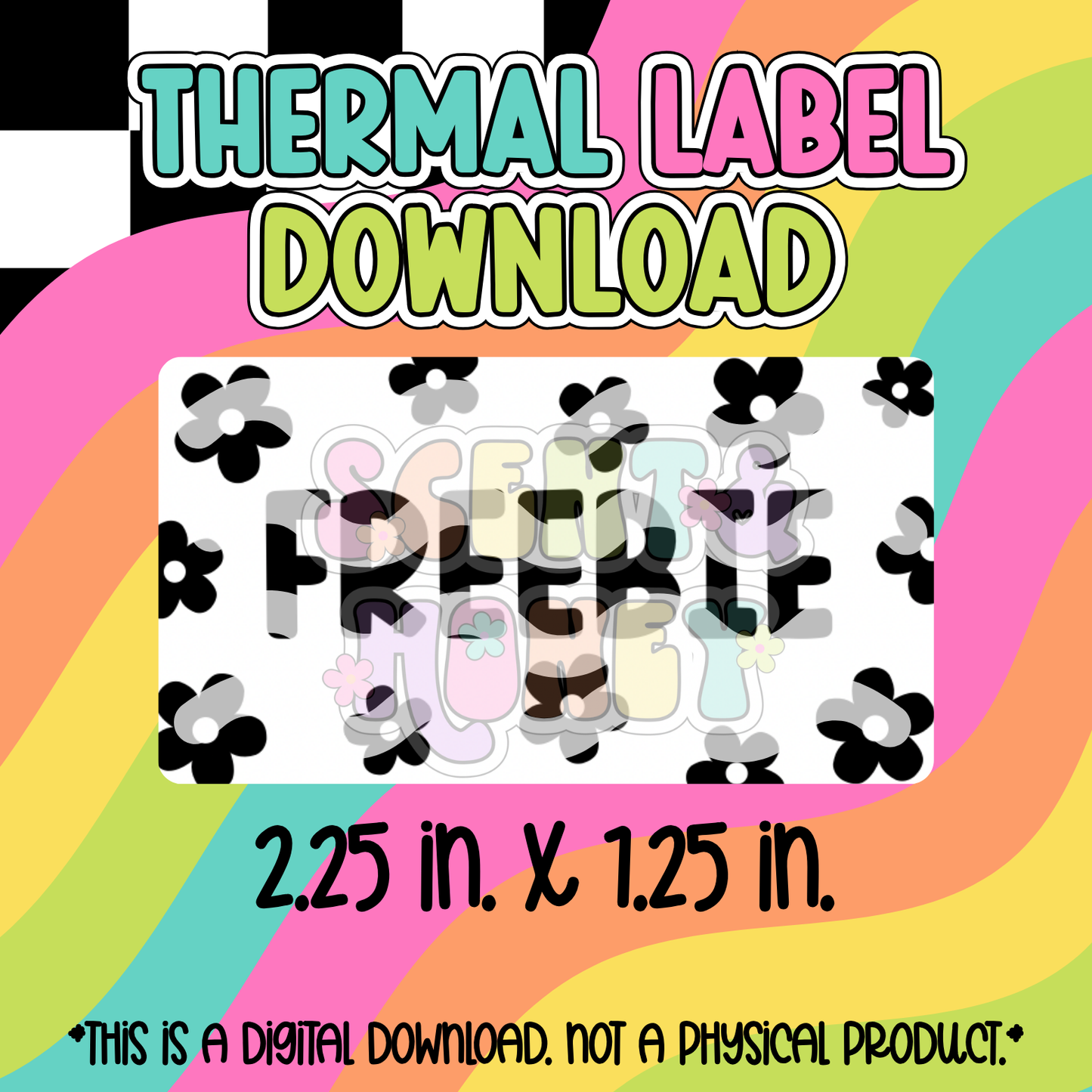 Freebie (flowers) Thermal Label