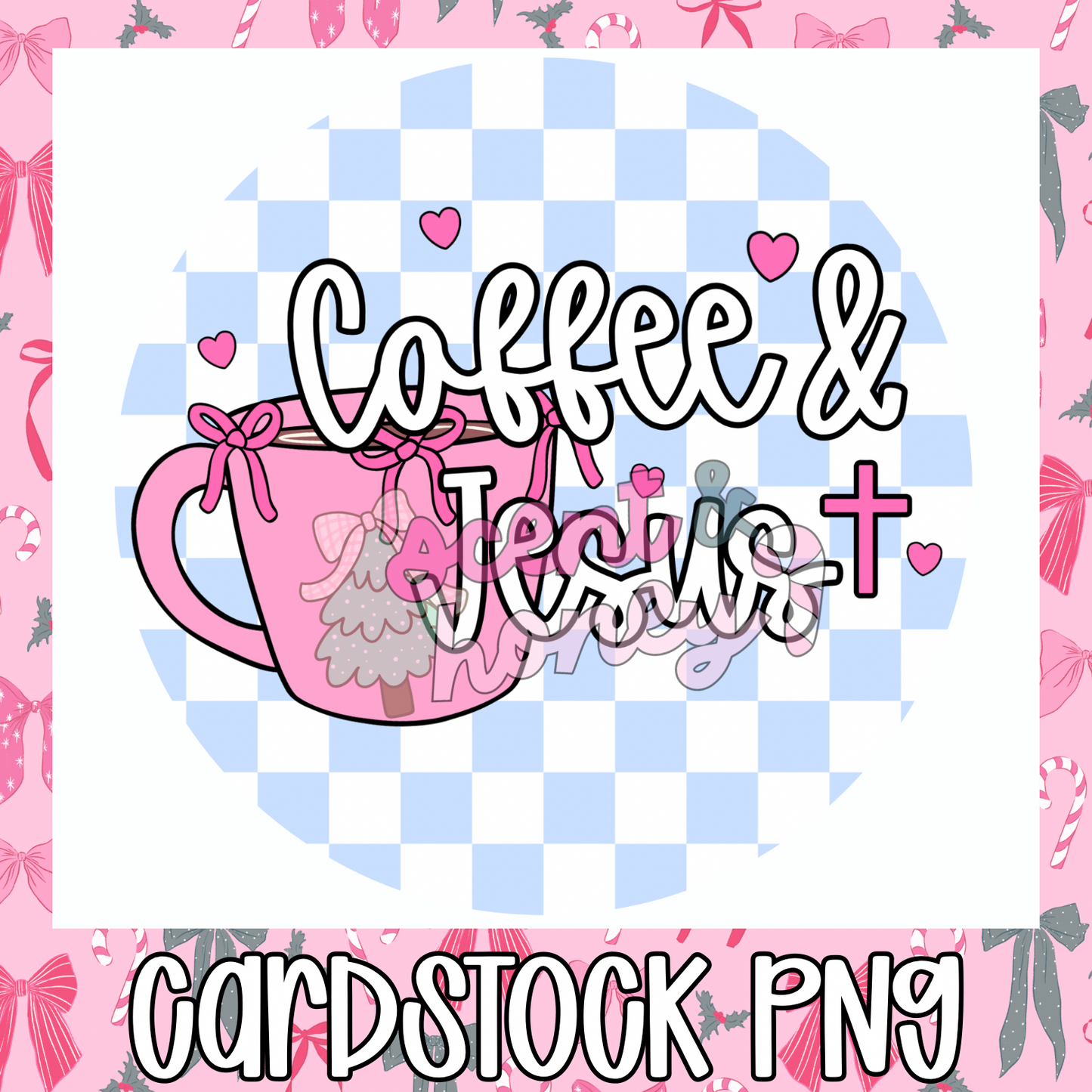 Coffee & Jesus Cardstock PNG
