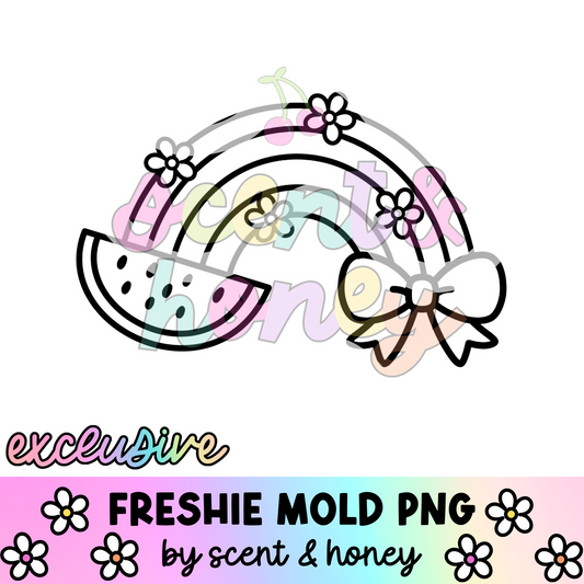 **SEMI-EXCLUSIVE** Watermelon Bow Rainbow PNG Download