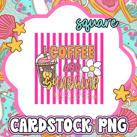 Coffee & Sunshine Cardstock PNG (square)