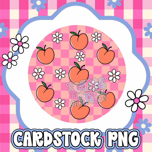 Peachy Pattern Cardstock PNG