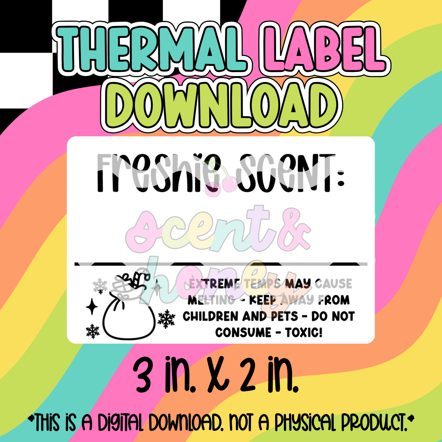 Freshie Scent (Santa Sack) Thermal Label