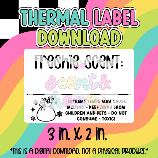 Freshie Scent (Santa Sack) Thermal Label