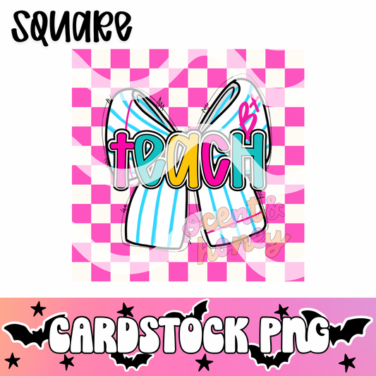 *SQUARE* Teach Cardstock PNG