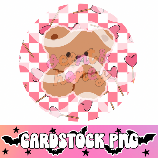 Bear Valentine Cardstock PNG