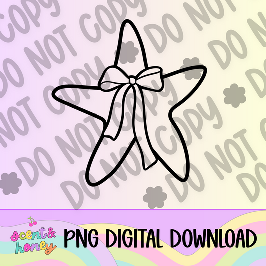 Starfish with Bow PNG Download