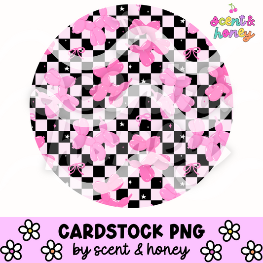 Checkered Balloon Dog Cardstock PNG