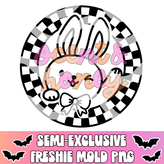 **SEMI-EXCLUSIVE** Bunny Checkered Round PNG Download