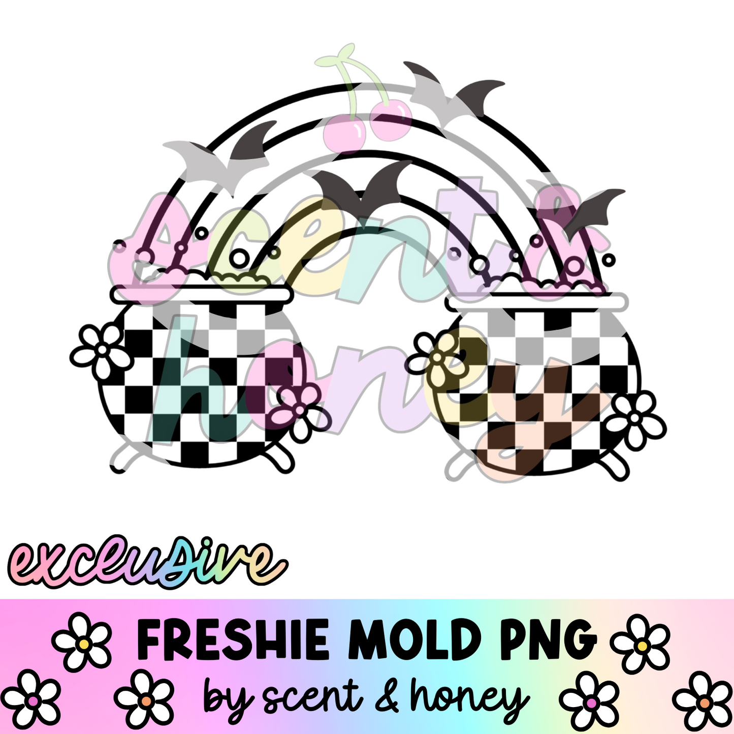 **SEMI-EXCLUSIVE** Spooky Cauldron Rainbow PNG Download