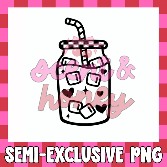 **SEMI-EXCLUSIVE** Glass Iced Coffee PNG