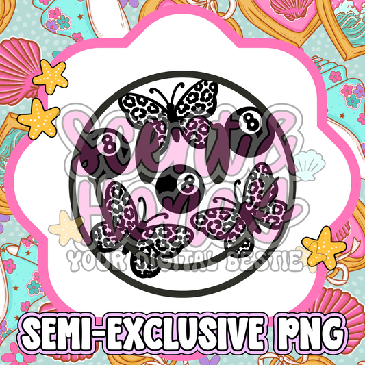 **SEMI-EXCLUSIVE** Cheetah Butterfly Happy Face  PNG