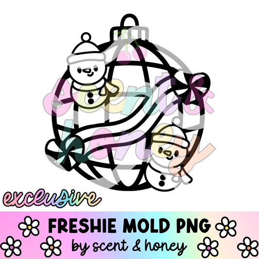 **SEMI-EXCLUSIVE** Snowman Disco Ornament PNG Download