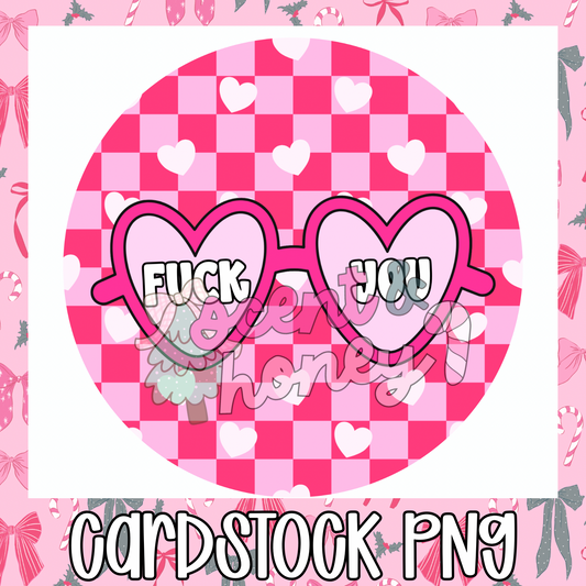 F You Glasses Cardstock PNG