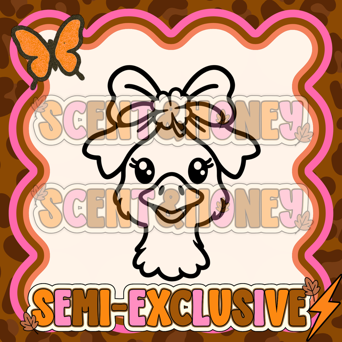 **SEMI-EXCLUSIVE** Goose with Clover Bow PNG
