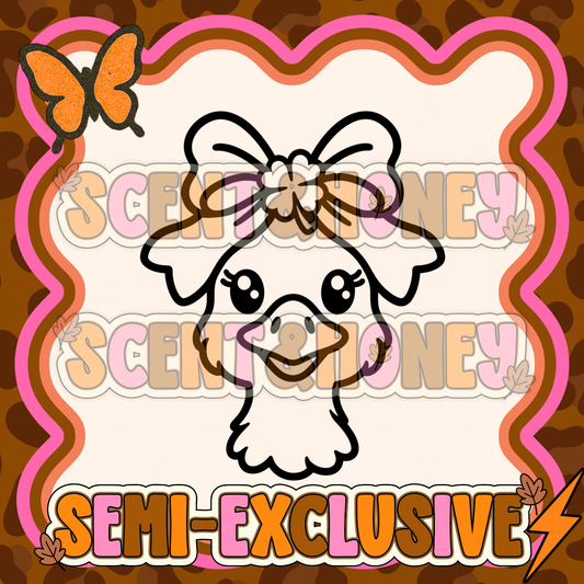 **SEMI-EXCLUSIVE** Goose with Clover Bow PNG