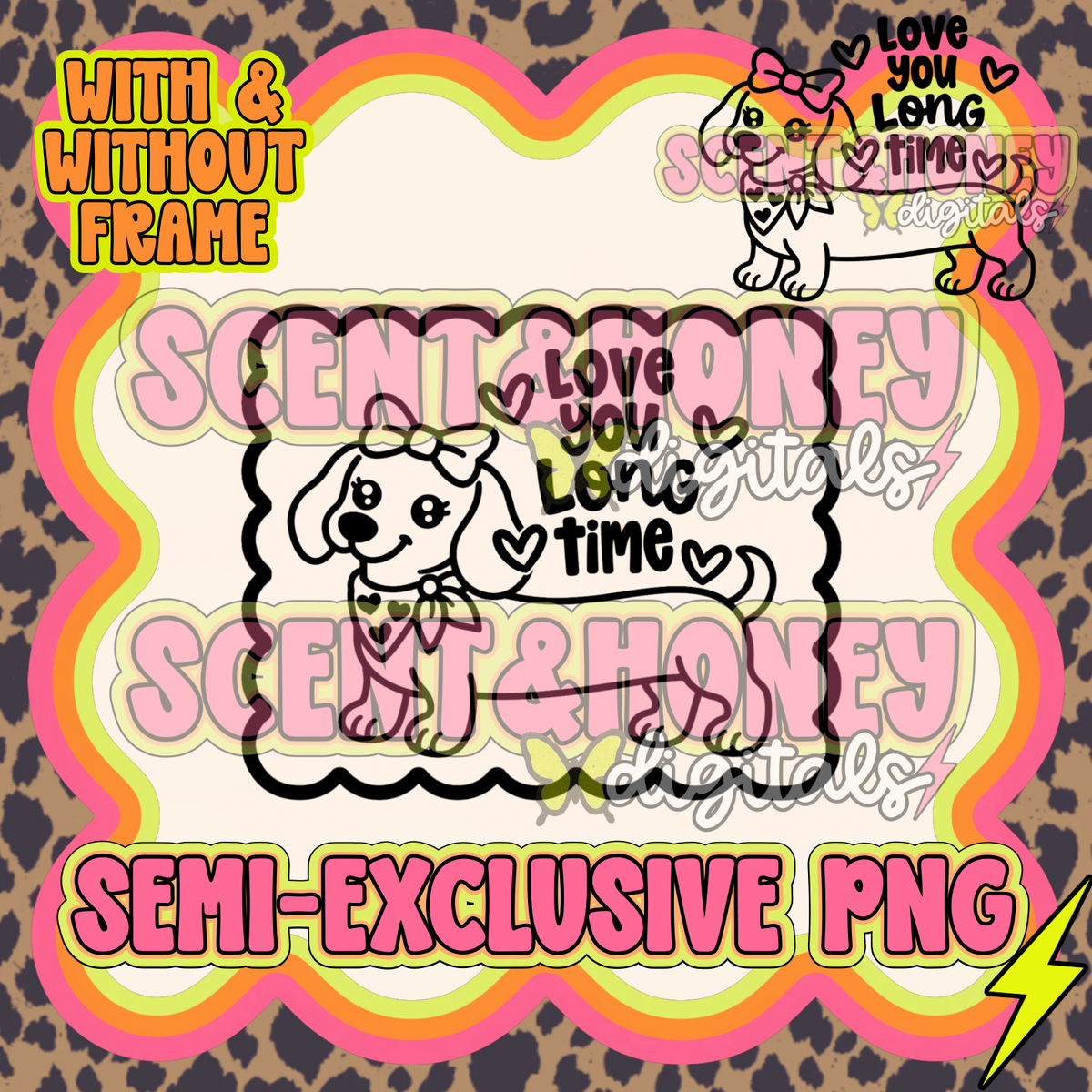 **SEMI-EXCLUSIVE** Love You Wiener Dog PNG