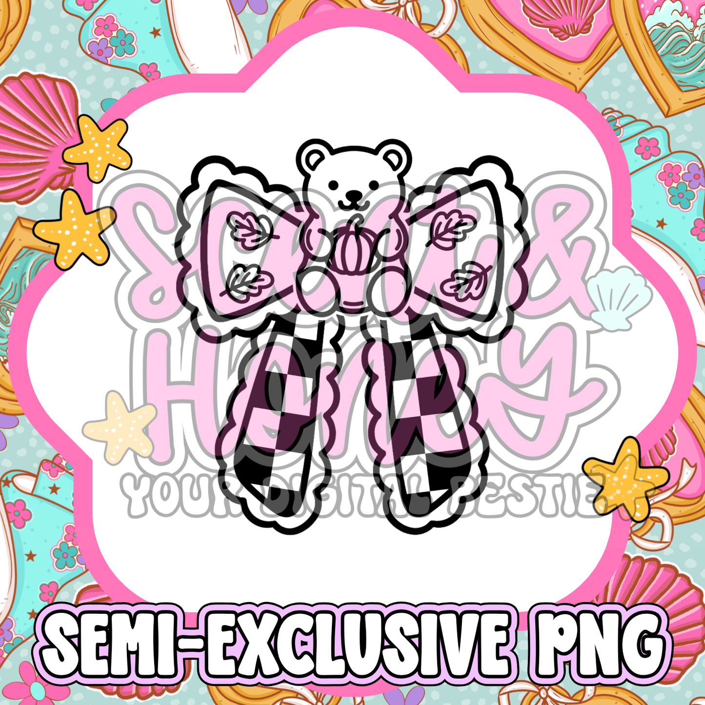 **SEMI-EXCLUSIVE** Fall Gummy Bear Bow PNG