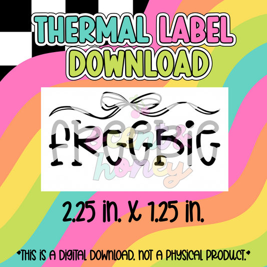 Freebie Bow Thermal Label