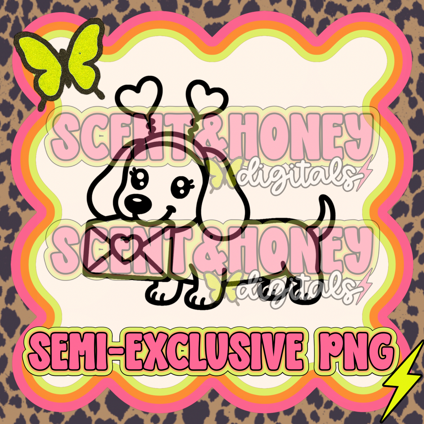 **SEMI-EXCLUSIVE** Valentine Wiener Dog PNG