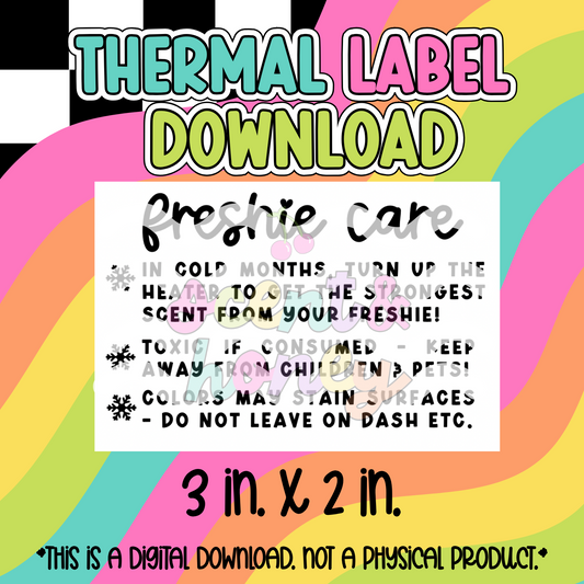 Freshie Care (winter) Thermal Label