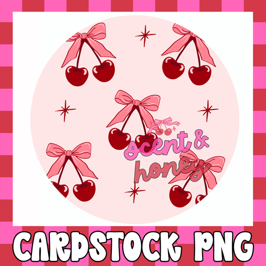 Cute Cherries Cardstock PNG
