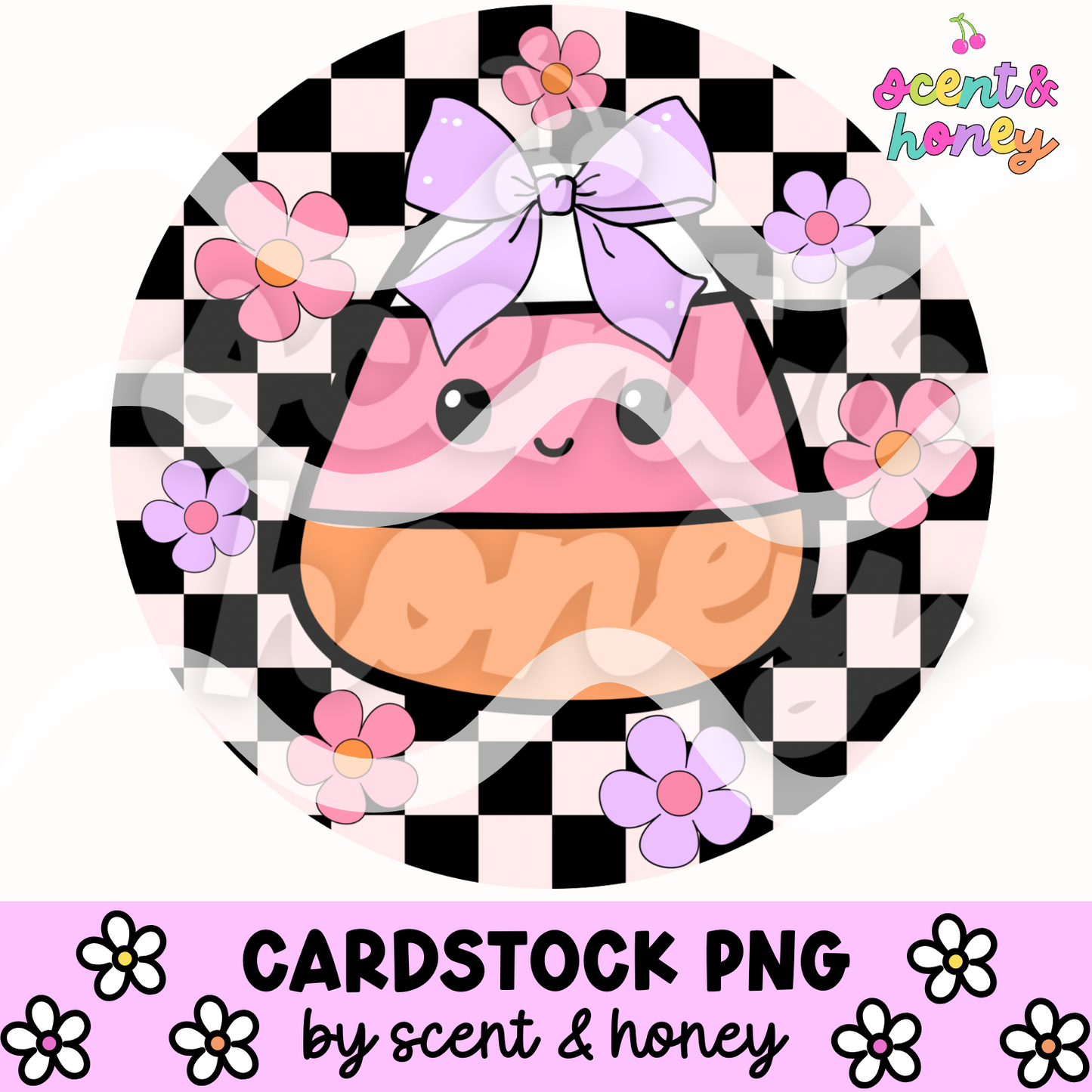 Cutie Candy Corn Cardstock PNG