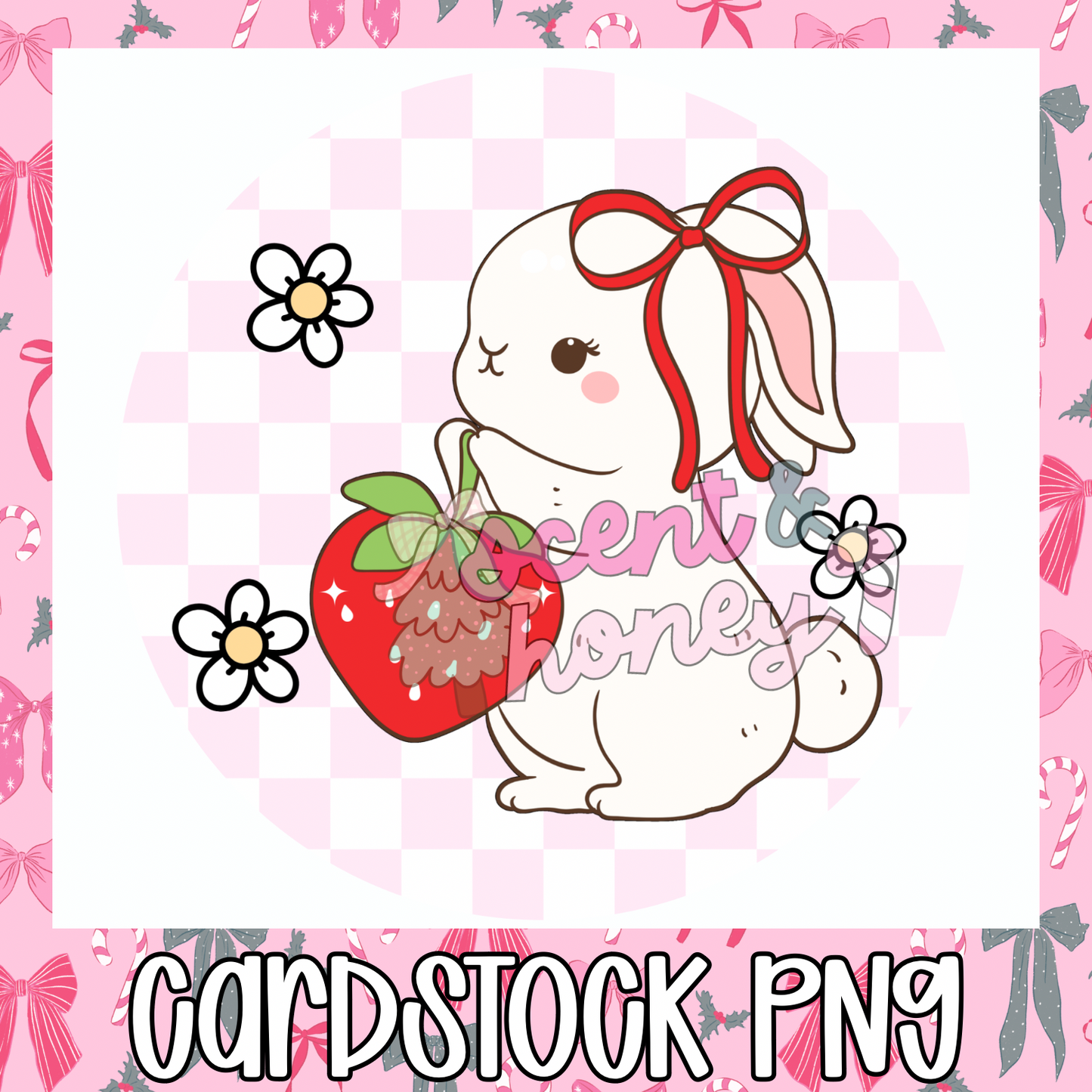 Cute Bunny Cardstock PNG