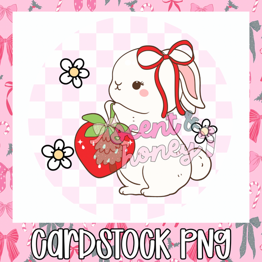 Cute Bunny Cardstock PNG