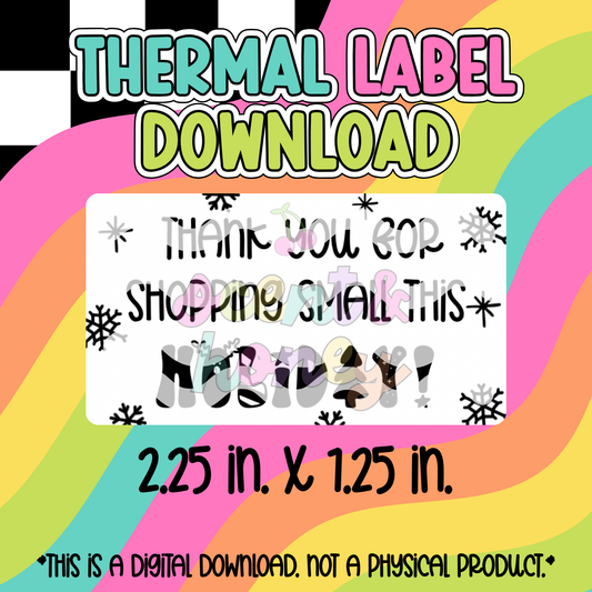 Thank You (Holiday) Thermal Label