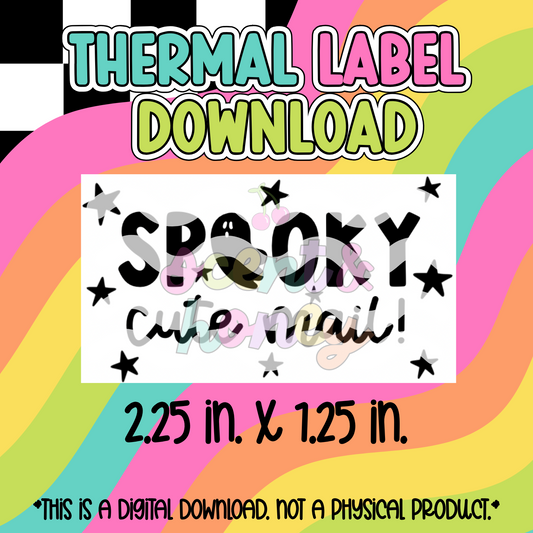 Spooky Cute Thermal Label