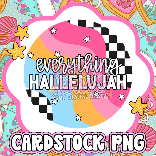 Everything Hallelujah Cardstock PNG