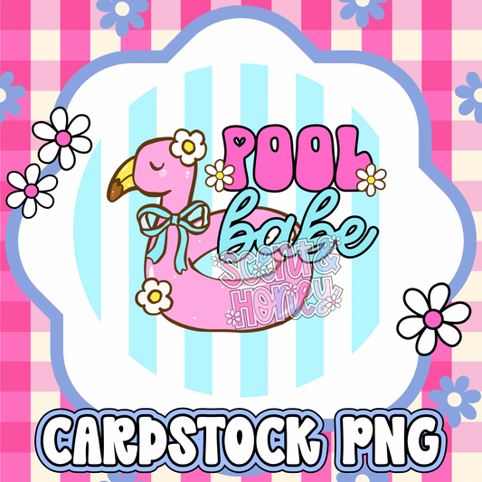 Pool Babe Cardstock PNG
