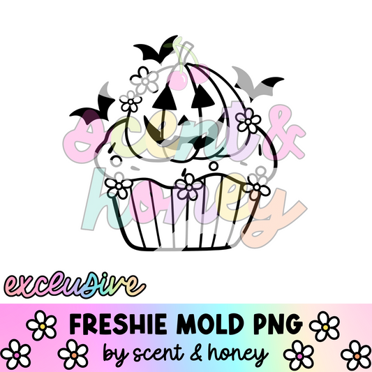 **SEMI-EXCLUSIVE** Jack-o-lantern Cupcake PNG Download
