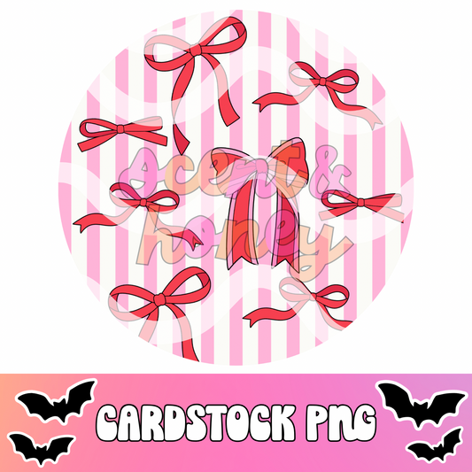 Red Bows Cardstock PNG