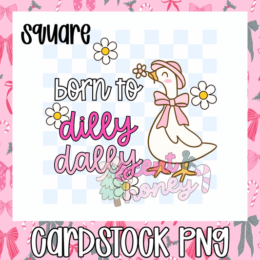 (SQUARE) Dilly Dally Cardstock PNG