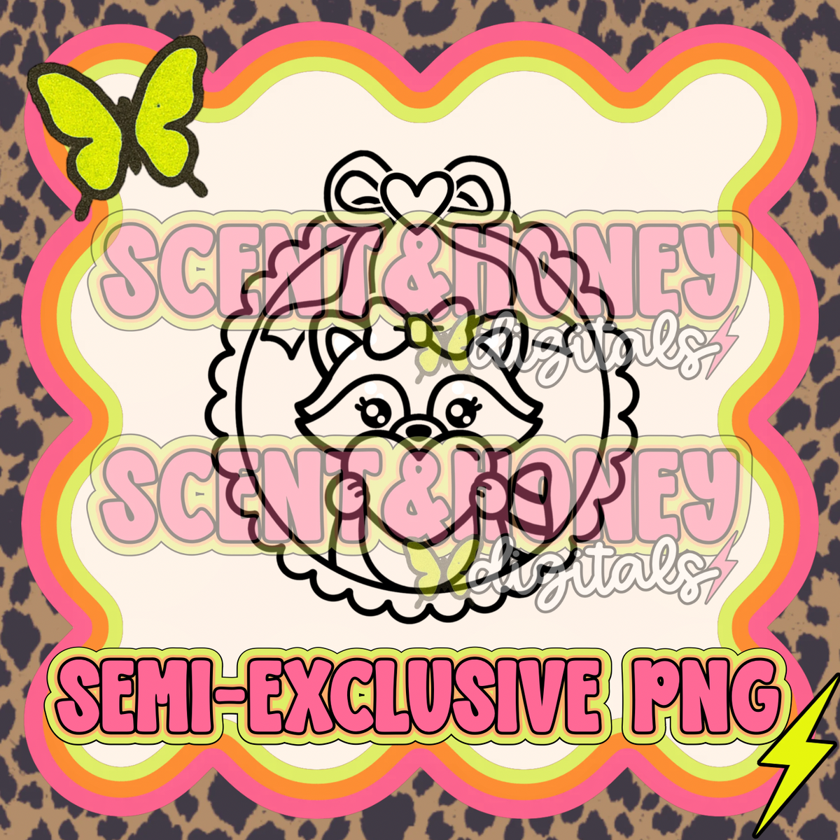 **SEMI-EXCLUSIVE** Valentine Raccoon Frame PNG