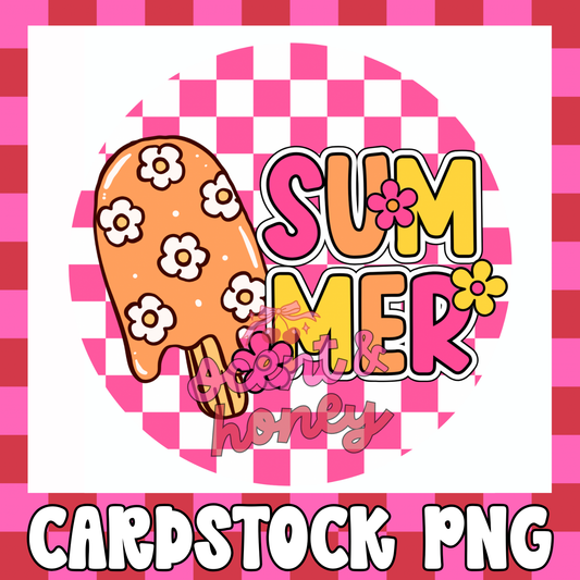 Summer (popsicle) Cardstock PNG