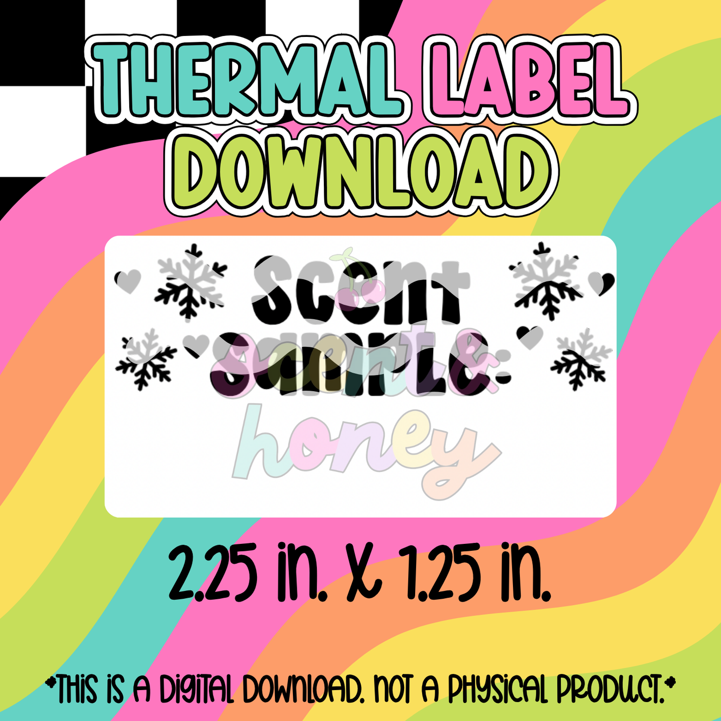 Scent Sample (snowflakes) Thermal Label