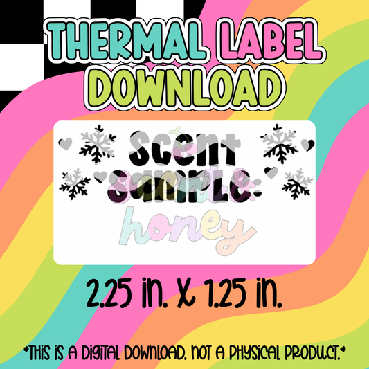 Scent Sample (snowflakes) Thermal Label