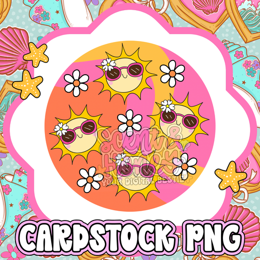 Sun Pattern Cardstock PNG
