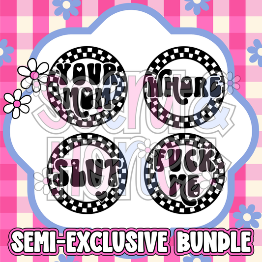 **SEMI-EXCLUSIVE BUNDLE** Checkered Rounds Bundle (version 2) PNG