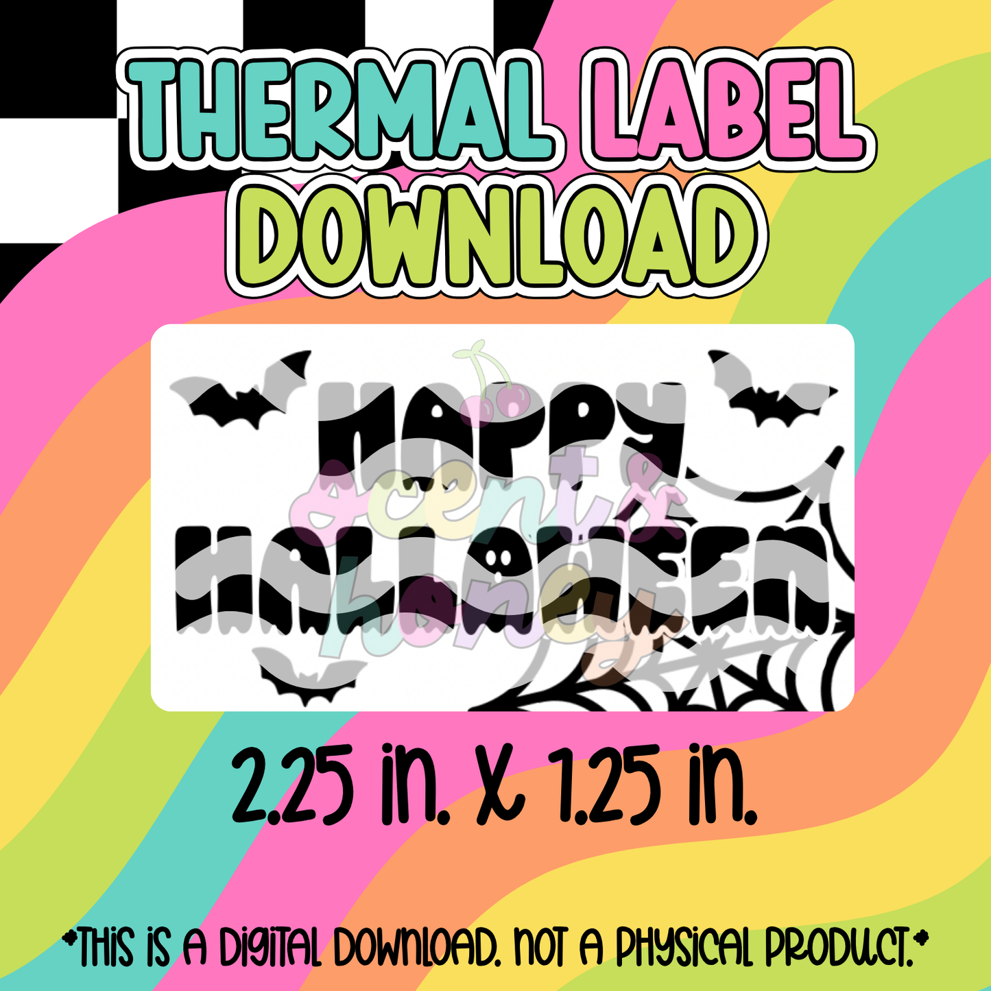 Happy Halloween Thermal Label