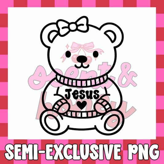 **SEMI-EXCLUSIVE** Jesus Bear PNG